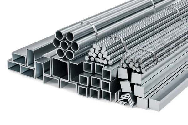 Conjunto Produtos Aço Metalurgia Forma Diferente Ilustração — Fotografia de Stock