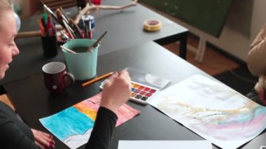 Görsel görüntünün sanat okulu özelliklerindeki çizimlerin tartışılması.