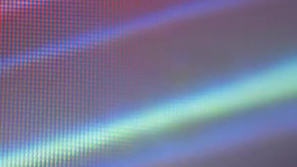 Колір смуг переходу відео переміщується по поверхні монітора Відеотелефон зберігач екрана — стокове відео