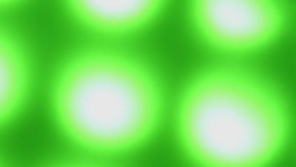 Green light bokeh effect in motion shaking. Video effect between frames. — стоковое видео