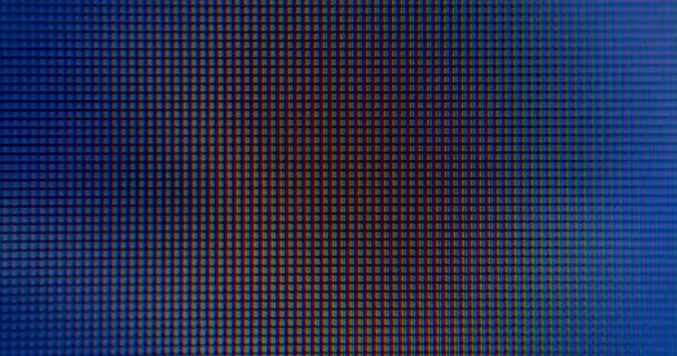 Slow motion blauw vermengd met zwart. Pixelstijl. — Stockvideo