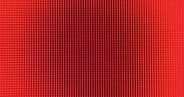 Karanlıkta kırmızı bir polis teşhircisinin görüntüsü. LCD ekran piksellerinde kırmızı ve siyah yanıp sönüyor. Küçük ampuller yanıyor ve sönüyor. Bir tahriş edici oluşum..