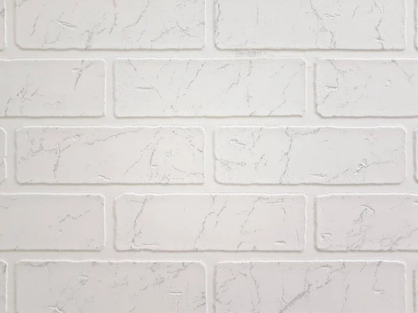 Witte achtergrond Bakstenen muur, gladde schone textuur. — Stockfoto