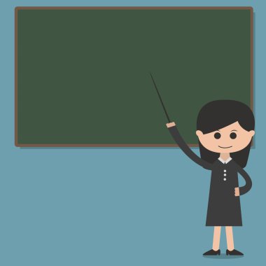blackboard vektör kız Profesör tanıtımı