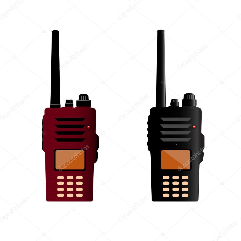 Walkie talkie and police radio or radio communication