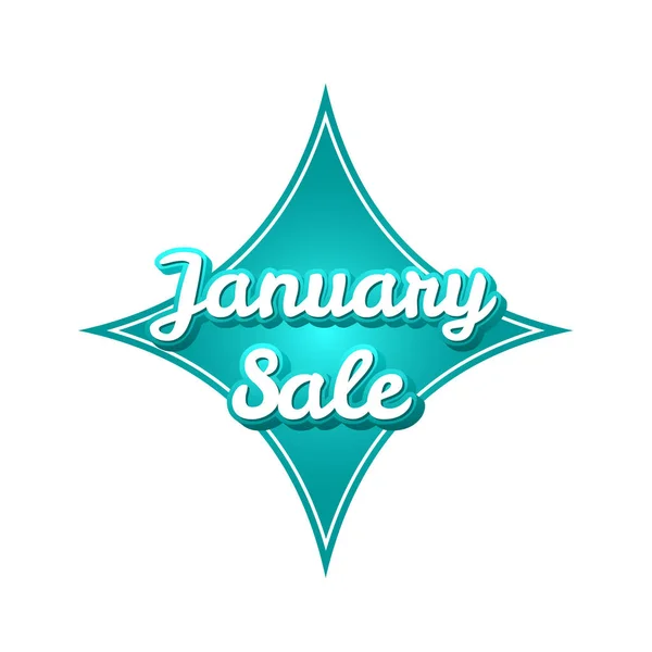 Januari Sale Korting Banner Ontwerp — Stockvector