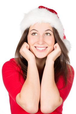Noel kıyafeti çok esmer kadın