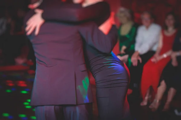 Пара Танцює Традиційну Латинську Аргентинську Танцювальну Мілонгу Бальній Кімнаті Урок — стокове фото