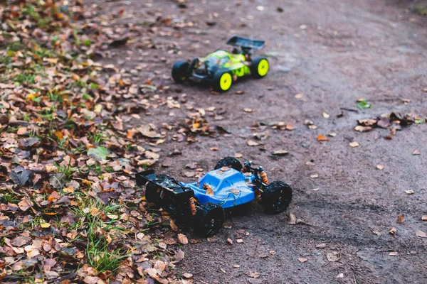 Radio Controlled Buggies Cars Race Process Wireless Model Toy Car — Stock Photo, Image