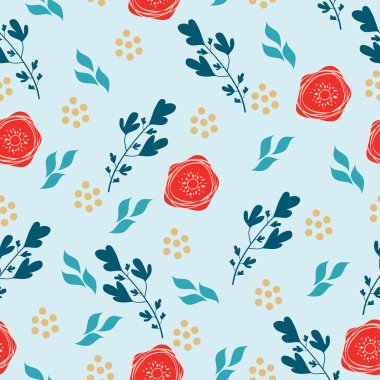 Vector floral kartı seamless modeli