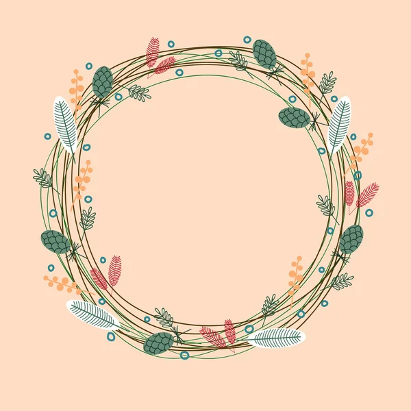 Vector floral círculo fondo — Vector de stock