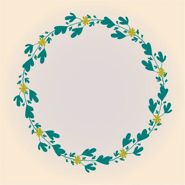 Vector floral circle background — Stock Vector