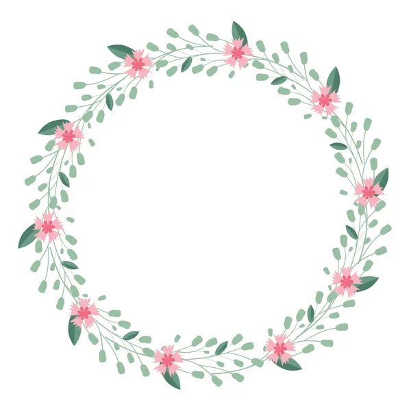 Vector floral circle background — Stock Vector