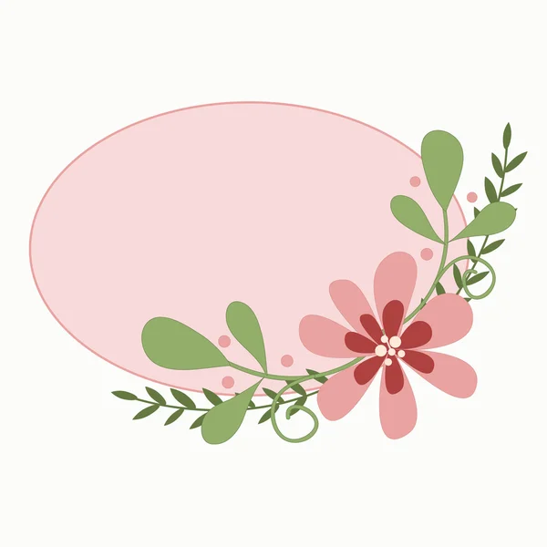 Tarjeta floral vectorial — Archivo Imágenes Vectoriales