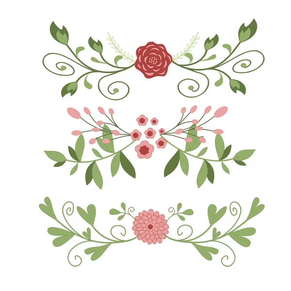 Spring flowers for bouquets in vintage style — Stock Vector