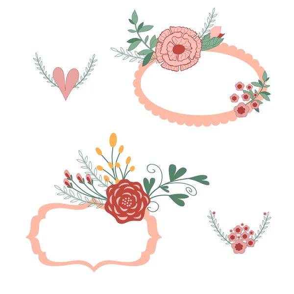 Marco floral para el diseño de celebración — Vector de stock