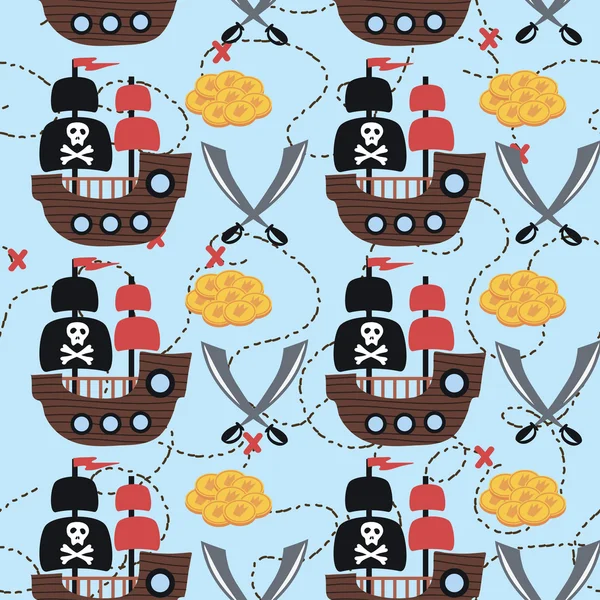 Cartoon pirates. vector illustration — Stock Vector