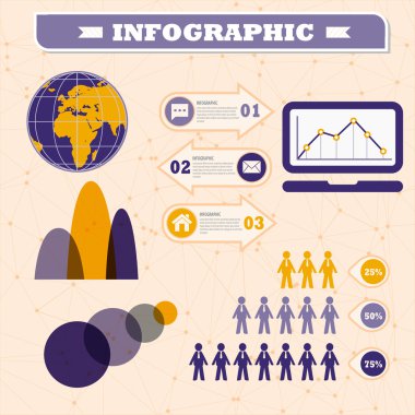 İşletme ve istatistik için Infographics unsurları. vektör