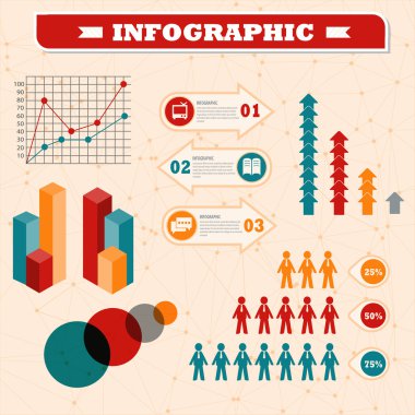 İşletme ve istatistik için Infographics unsurları. vektör