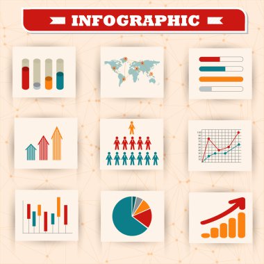 İşletme ve istatistik için Infographics unsurları. vektör