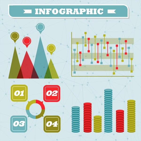 Prvky Infographics pro podnikání a statistiky. vektor — Stockový vektor