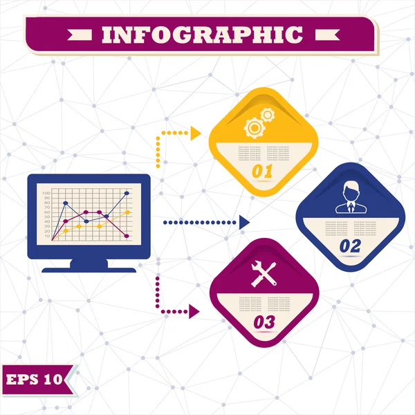 Elementi di infografica per imprese e statistiche. vettore — Vettoriale Stock