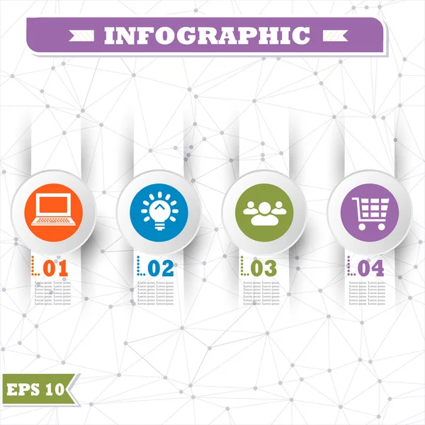 Elementi di infografica per imprese e statistiche. vettore — Vettoriale Stock