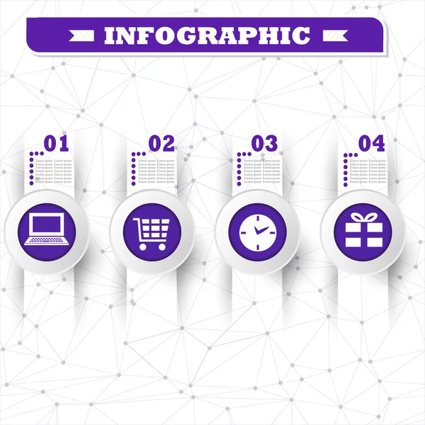 Elementos de infográficos para negócios e estatísticas. vetor — Vetor de Stock