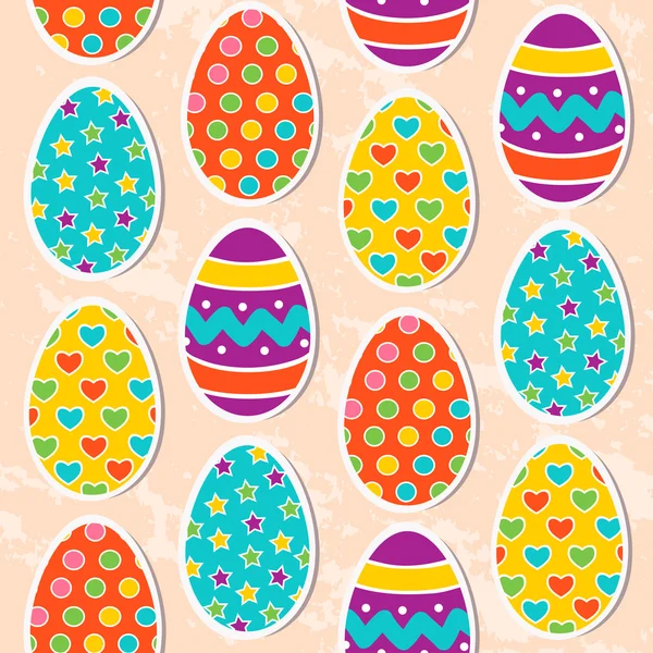 Motif sans couture avec des œufs de Pâques. illustration vectorielle — Image vectorielle