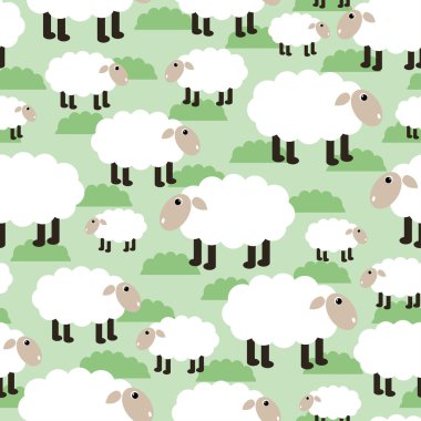 koyun sorunsuz geçmiş. vektör çizim