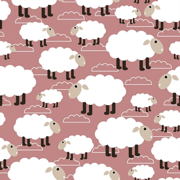 Sheep seamless background. vector illustration — Stock Vector
