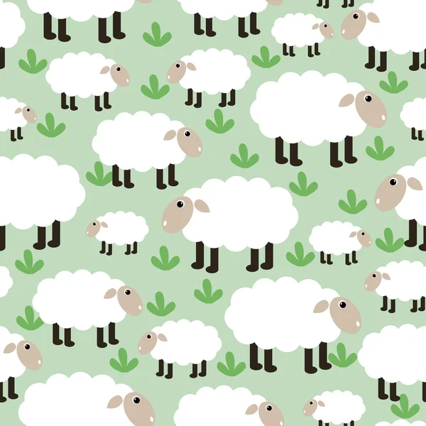 Sheep seamless background. vector illustration — Stock Vector