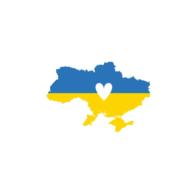 Soutenez l'Ukraine. Priez pour l'Ukraine illustration du concept de paix. Icône drapeau bleu et jaune — Image vectorielle