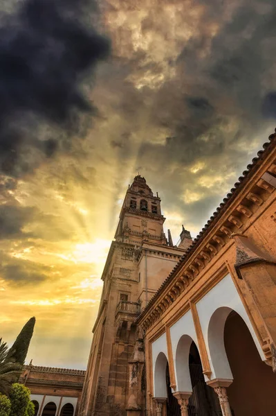 Meczet Minaret Kordobie Andaluzja Hiszpania — Zdjęcie stockowe