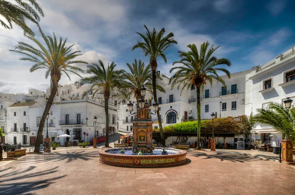 Plaza de Espania, Vejer de la Frontera, Cadiz ili, Endülüs, İspanya
