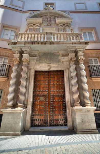 Fachada Arquivo Histórico Cádiz Andaluzia Espanha — Fotografia de Stock
