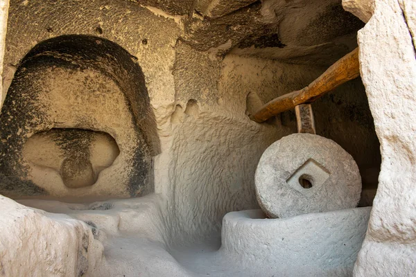 Stone mill in the stone caves in Cappadocia, Turkey