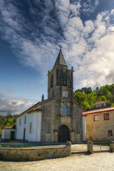 Church Portuguese Town Called Lindoso Castle Granaries — Φωτογραφία Αρχείου