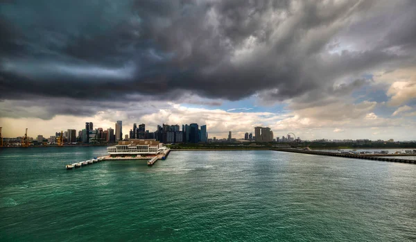 Departure from the port of the city of Singapore