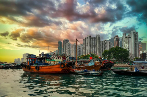 Aldeia Pesca Aberdeen Hong Kong — Fotografia de Stock