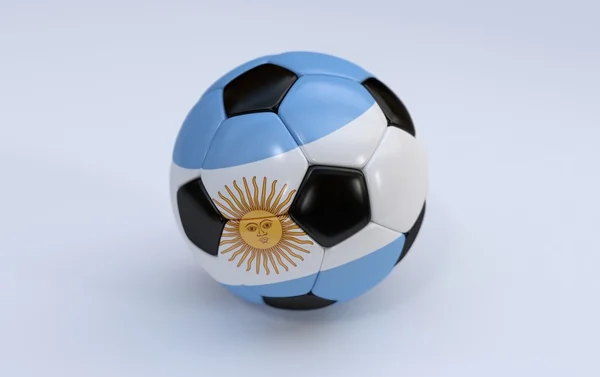 Soccer ball with Argentina flag — Stock Photo, Image