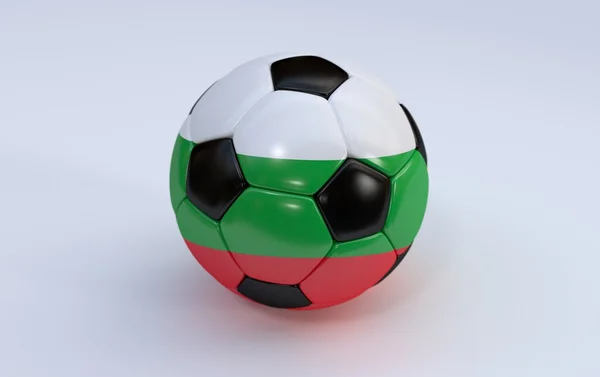 Ballon de football avec drapeau de Bulgarie — Photo