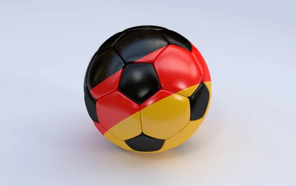 Ballon de football avec drapeau allemand — Photo