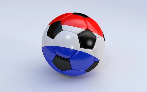 A Hollandia lobogója alatt a futball-labda — Stock Fotó