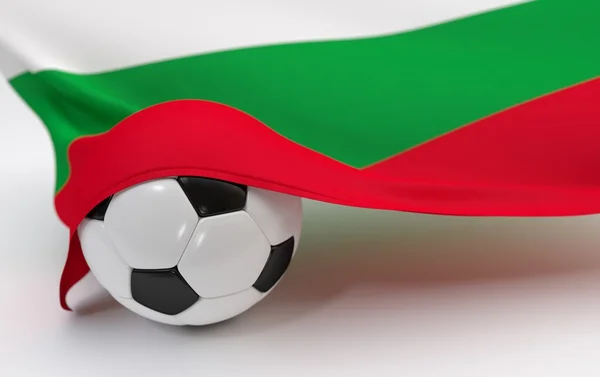 Bulgaria flag with championship soccer ball — Stock Photo, Image