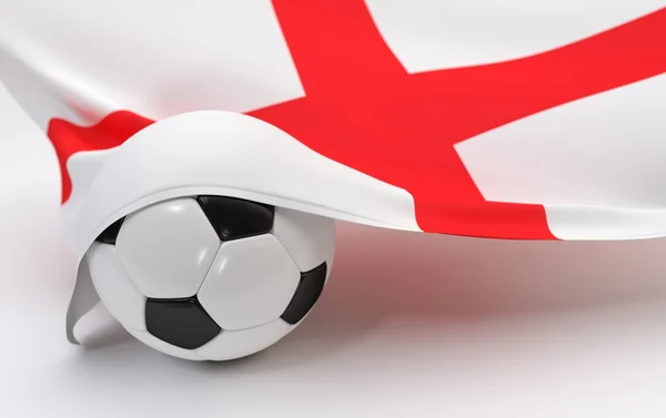 England flag with championship soccer ball — Stock Photo, Image