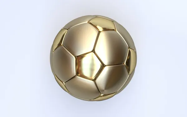 Gold championship soccer ball — Stock Photo, Image