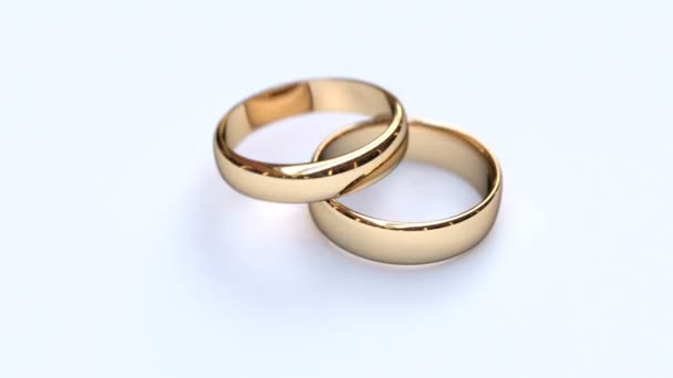 Wedding rings Stock Video