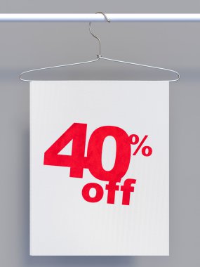 Tel askı ile satışı işareti