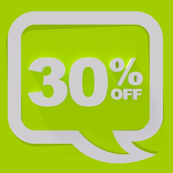 Sale sign on green background — Stock Photo, Image